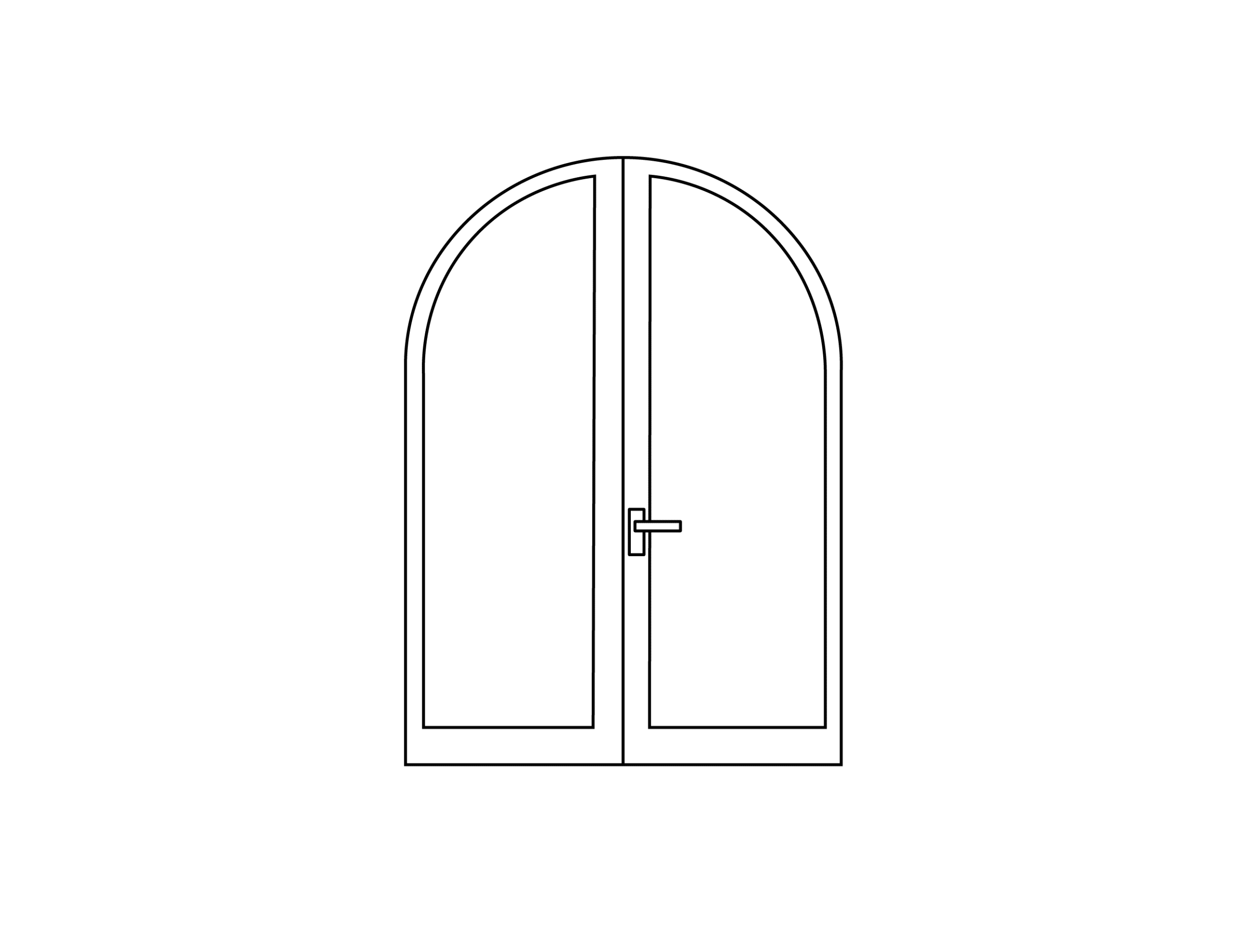 Arched French Door
